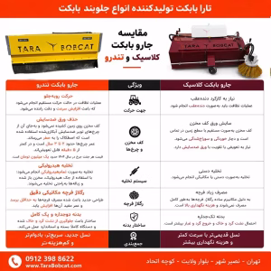 تفاوت جارو کلاسیک بابکت و جارو تندرو بابکت از نظر طراحی، عملکرد، سرعت نظافت و نحوه جمع‌آوری زباله